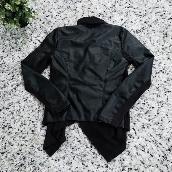 Vegan Leather Blank NYC DRAPED LEATHER JACKET - Picture 7 of 10